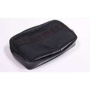 Dunhill Black Canvas Leather Clutch Travel Document Logo Bag